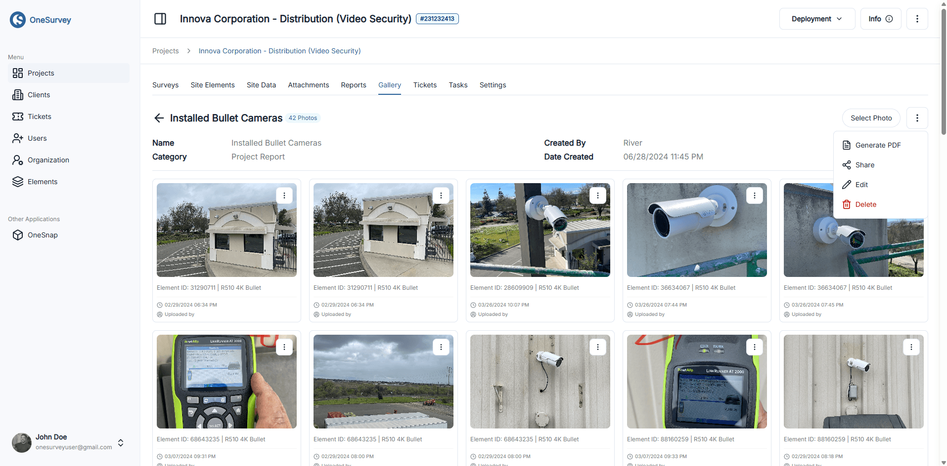 All Albums view in Gallery for grouped photo packages.